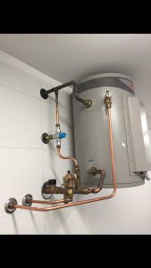 gas hot water installation
