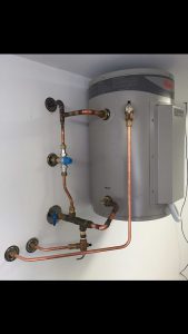 hot water installation