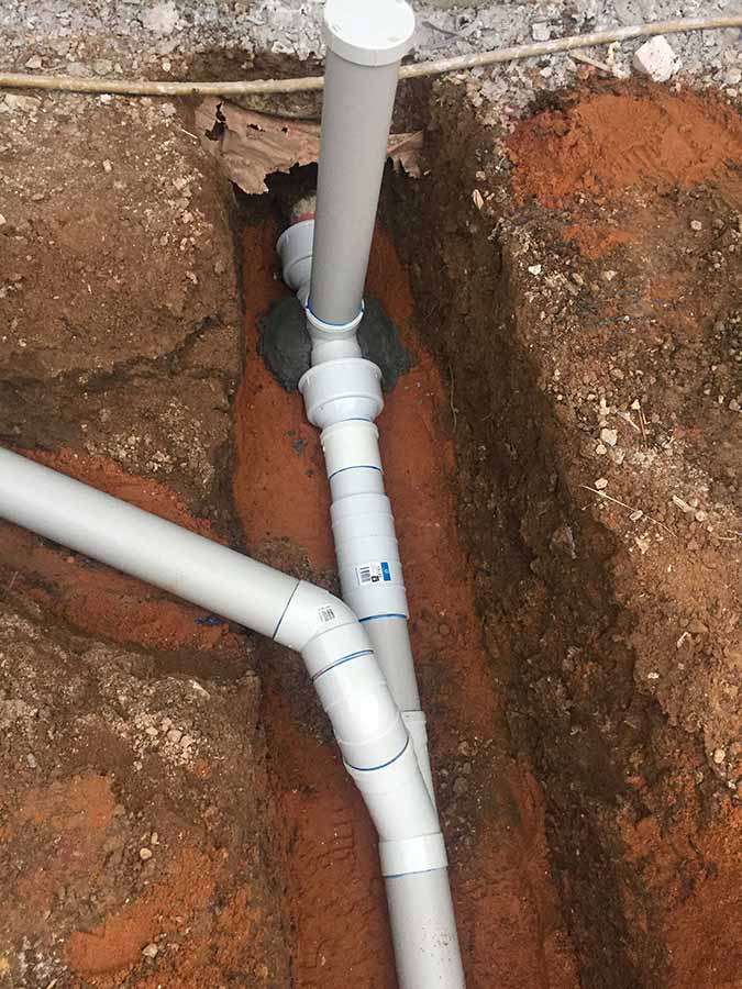 underground pipe connections