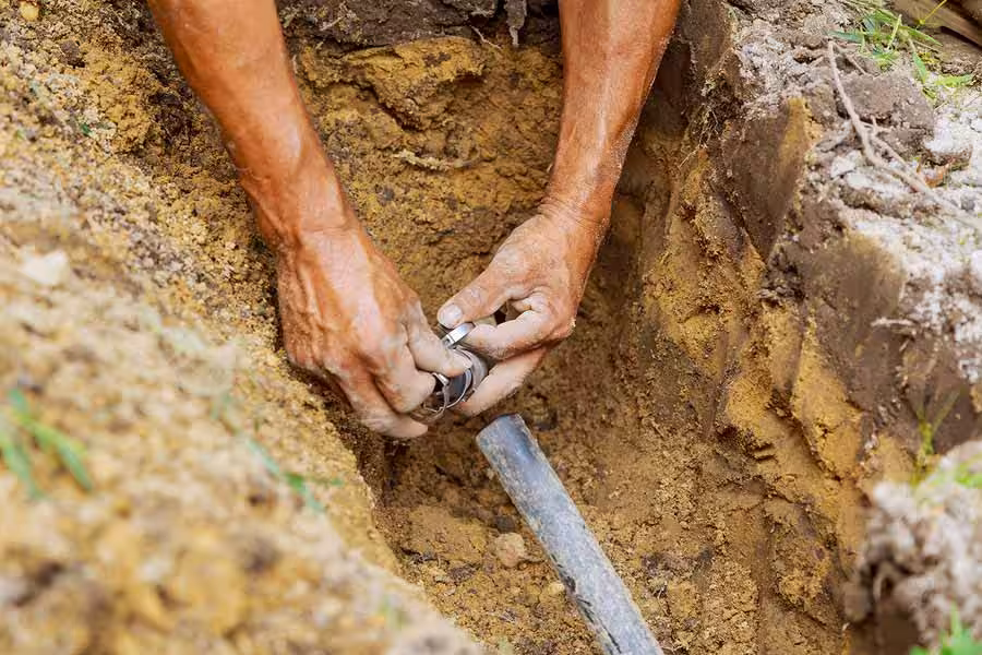 underground sprinkler system piping